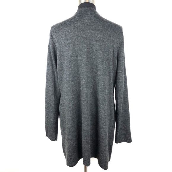 Calvin Klein Sweater SZ XXL Cardigan Gray Long - Picture 3 of 8